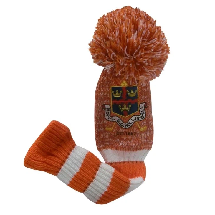 Knitted Pom Pom Golf Wood Head Covers Knitted Pom Pom Golf Wood Head Covers